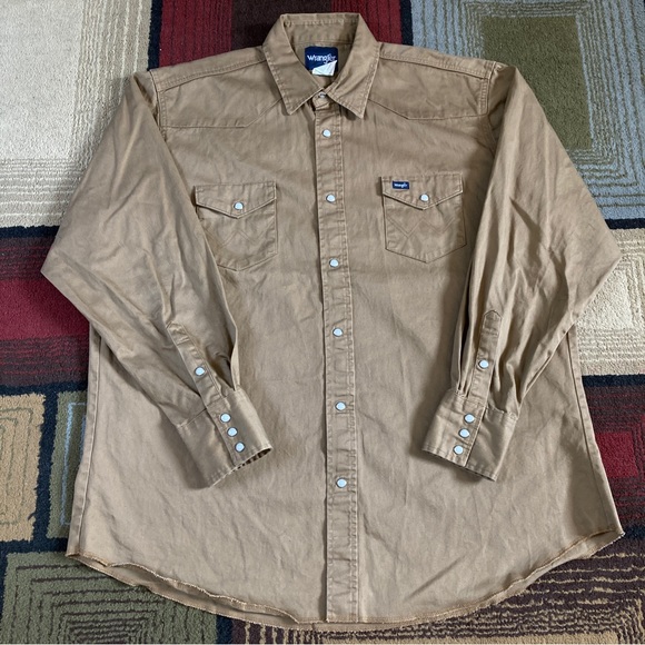 Wrangler Other - Wrangler Rawhide Pearl Snap Shirt Long Sleeve Western Rancher Cowboy Men's 2XLT